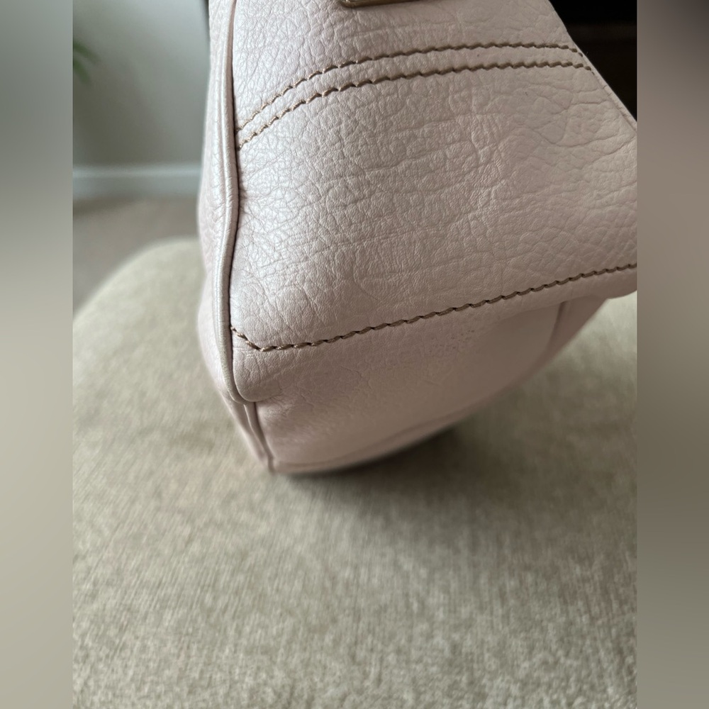 CELINE Beige/Pink BOOGIE BAG Rare Color LEATHER LUXE Satchel VINTAGE - Picture 9 of 15